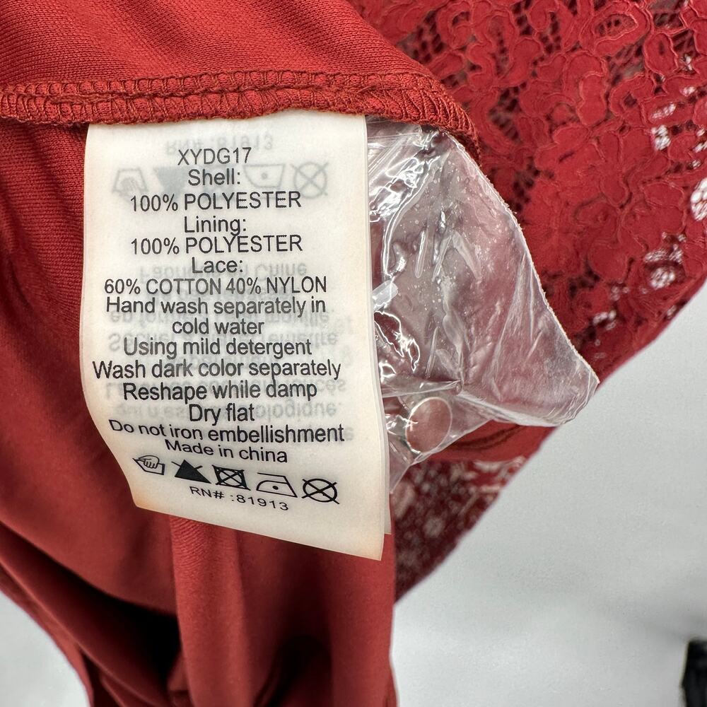 ANTHROPOLOGIE NWT Plenty by Tracy Reese Arcadia Red Pleated Lace Dress // 12 - Picture 14 of 16